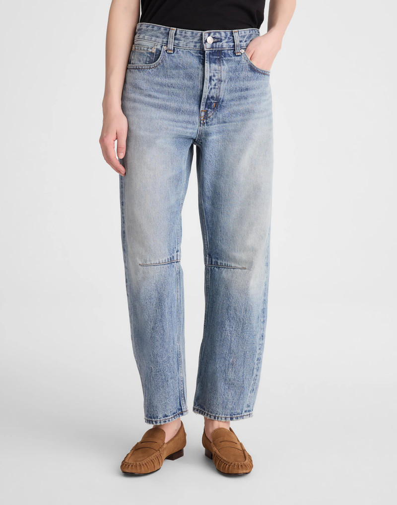The Darted Barrel-Leg Jean in Japanese Denim 3