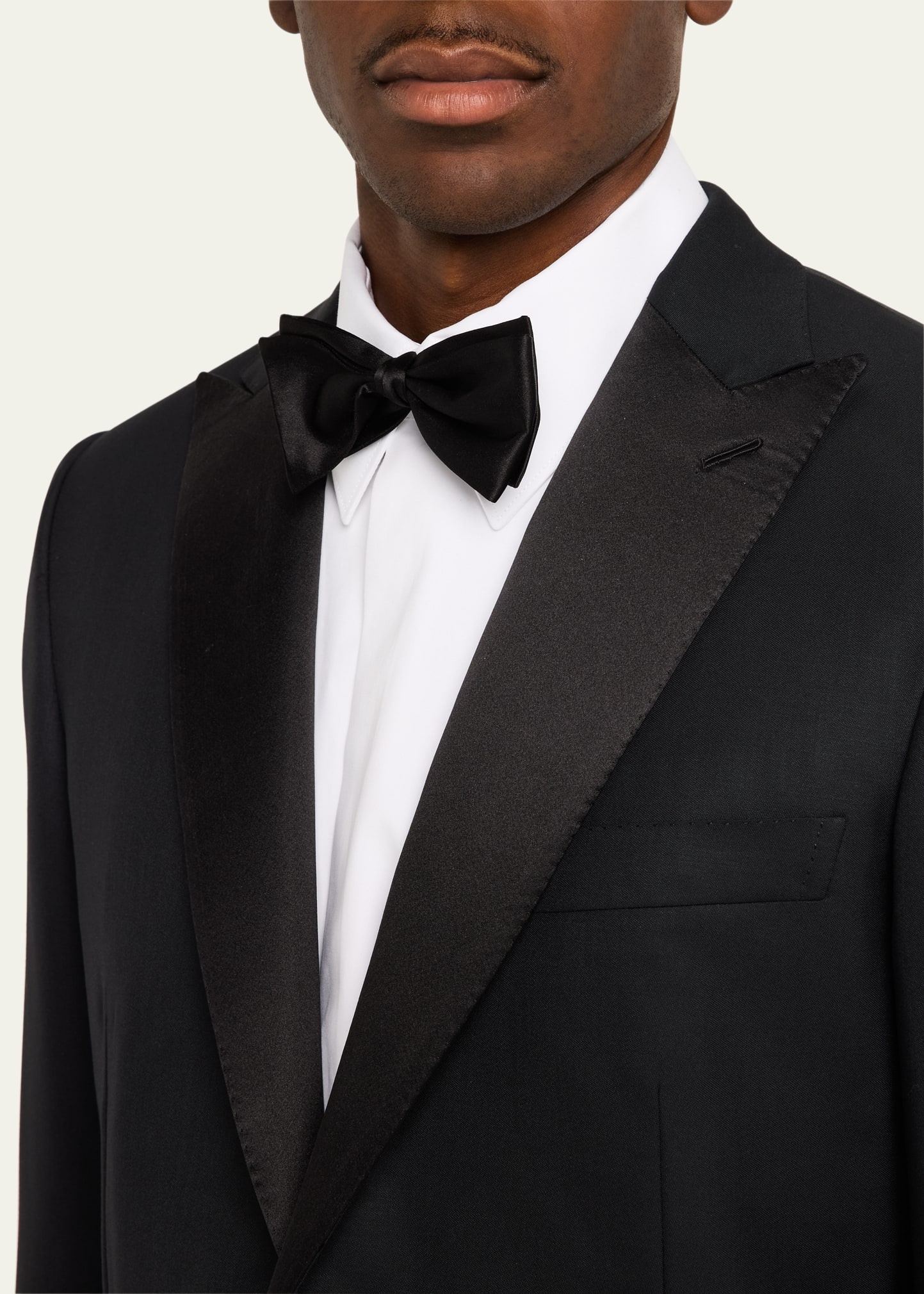 Men's Solid Wool Tuxedo - 5