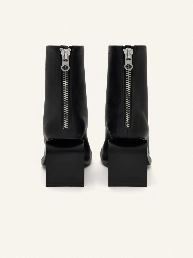 STREAM ZIPPED LEATHER ANKLE BOOTS 3