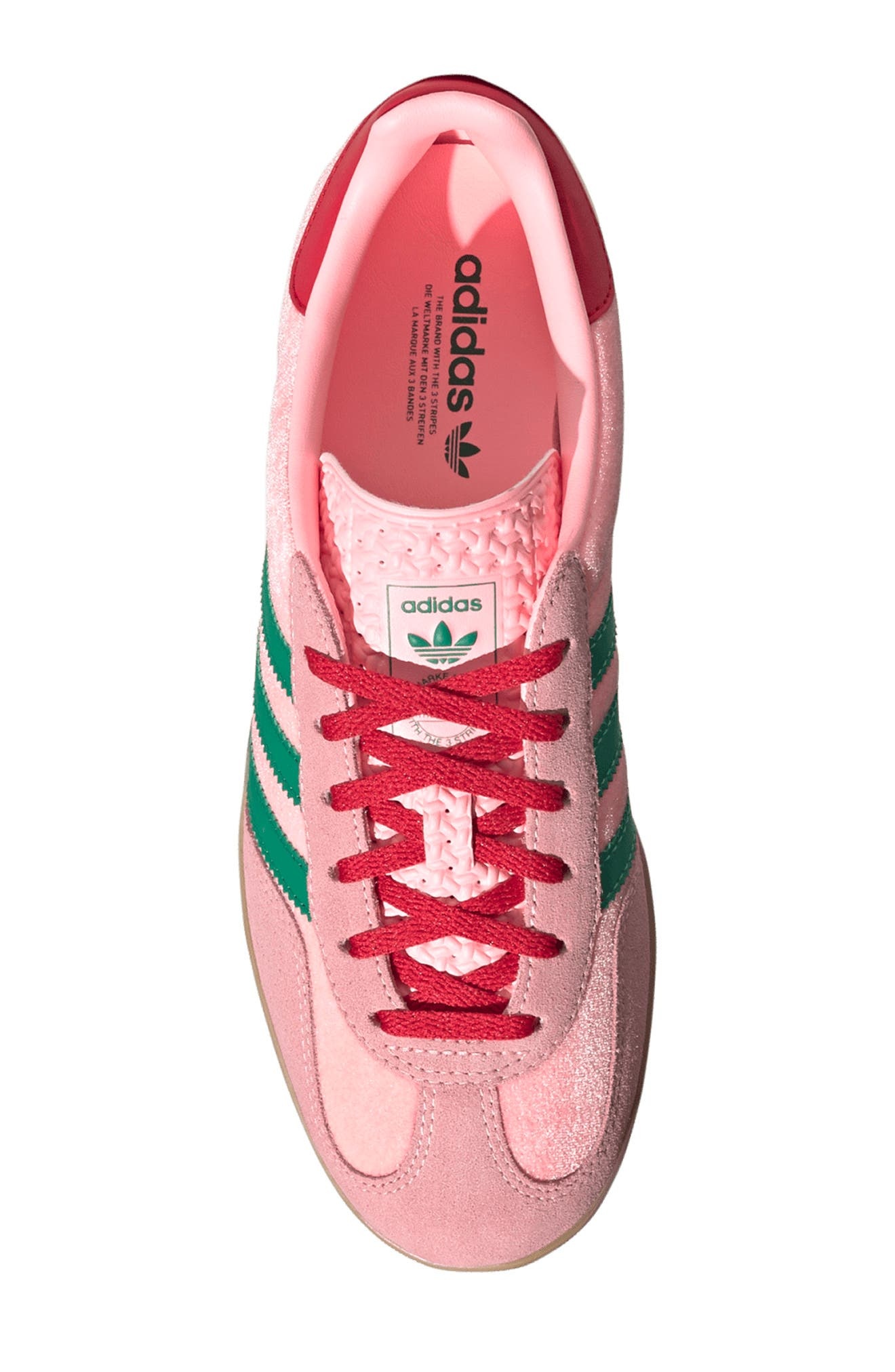 adidas Gazelle Indoor Sneaker in Pink/Court Green/Gum at Nordstrom - 4