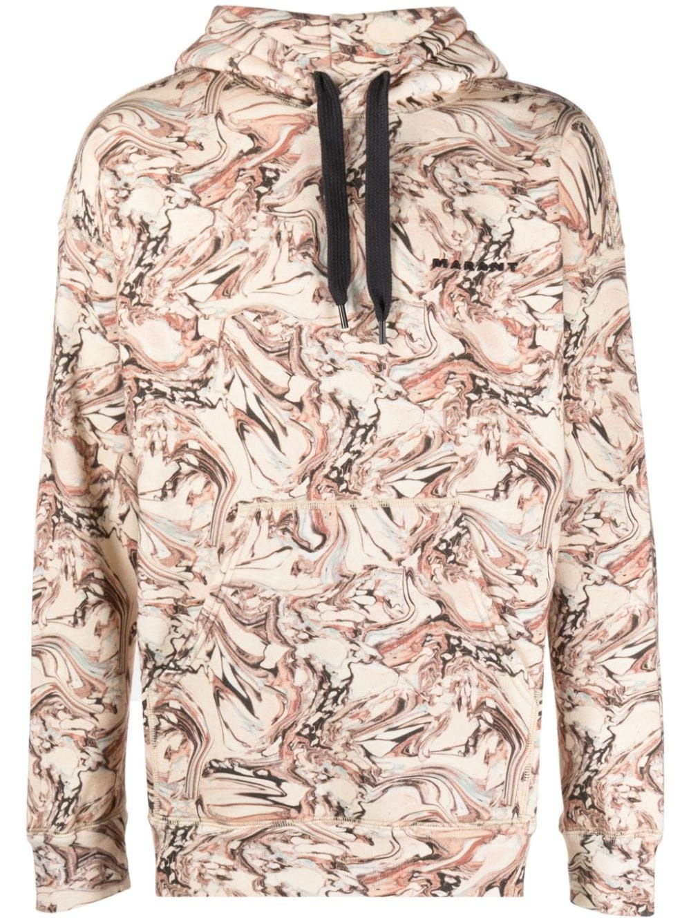 Marvin abstract-pattern cotton blend hoodie - 1