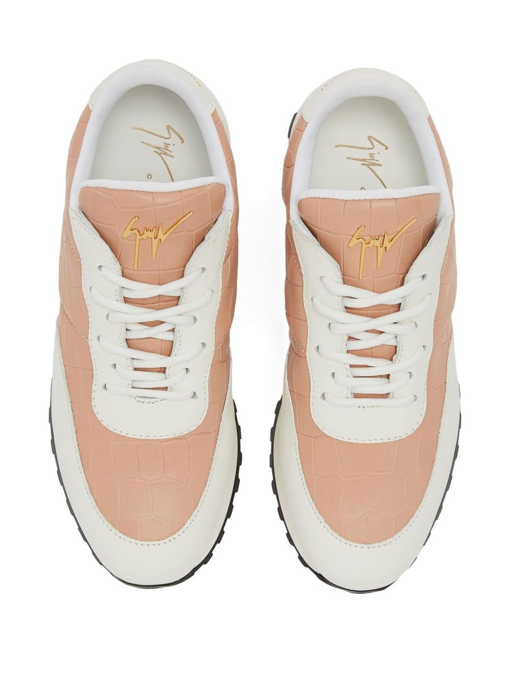 Jimi crocodile-effect leather sneakers - 4