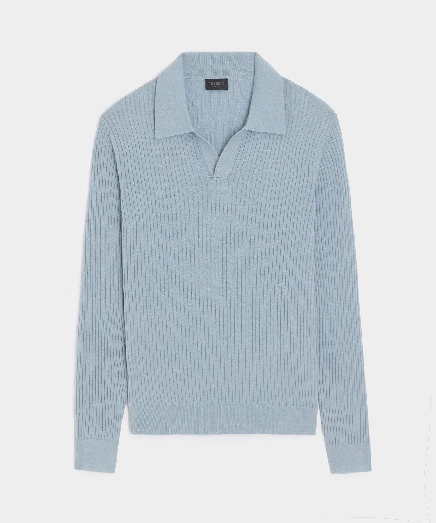 Silk-Cashmere Ribbed Montauk Sweater Polo - 1