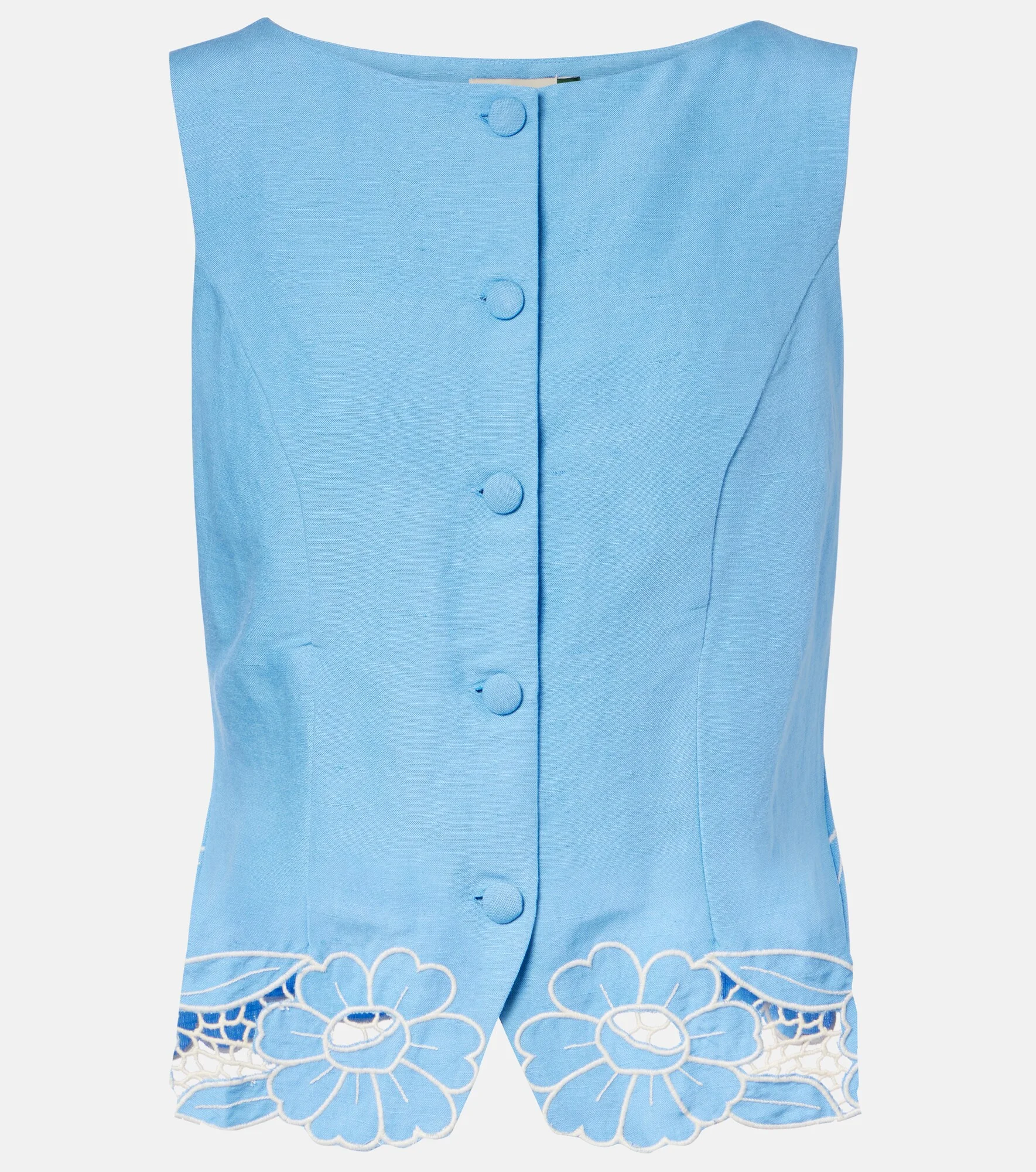 Lucca linen-blend vest - 1