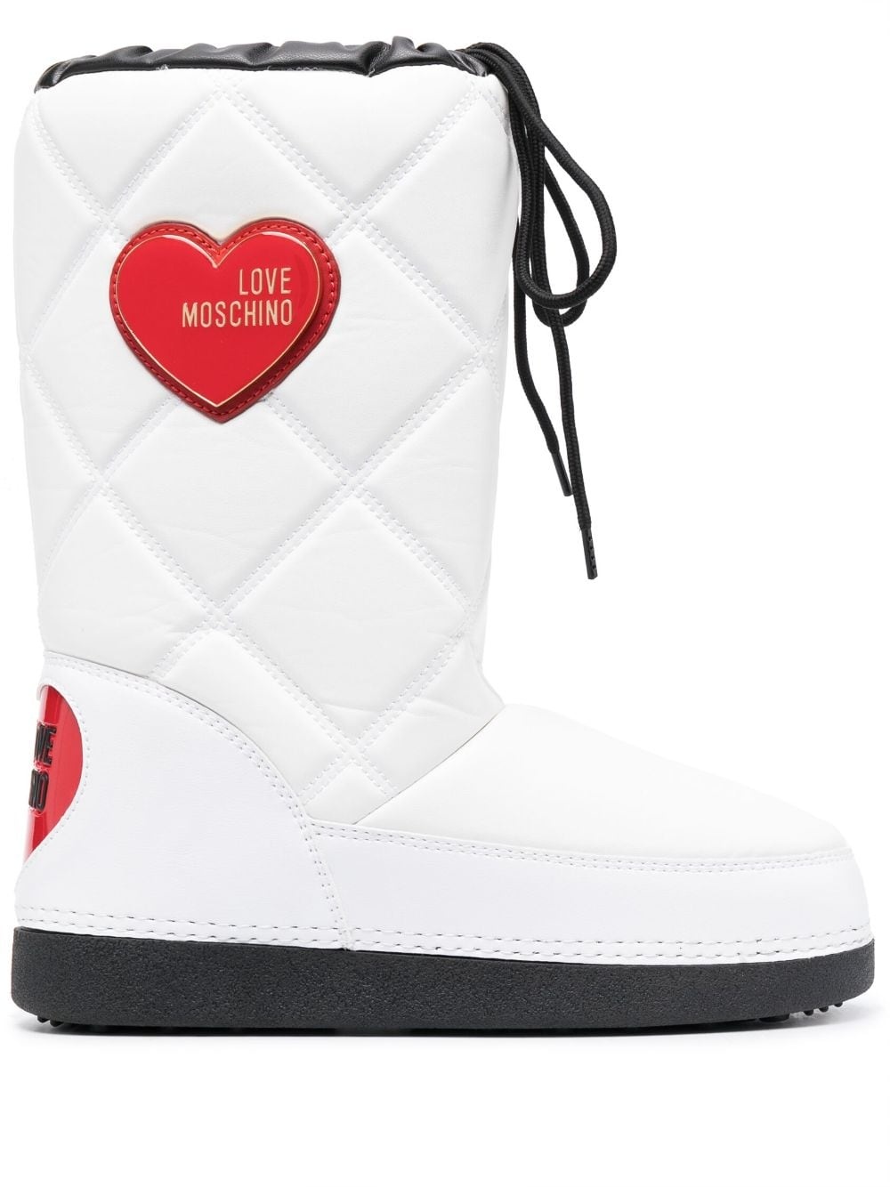 quilted patent snow boots - 1