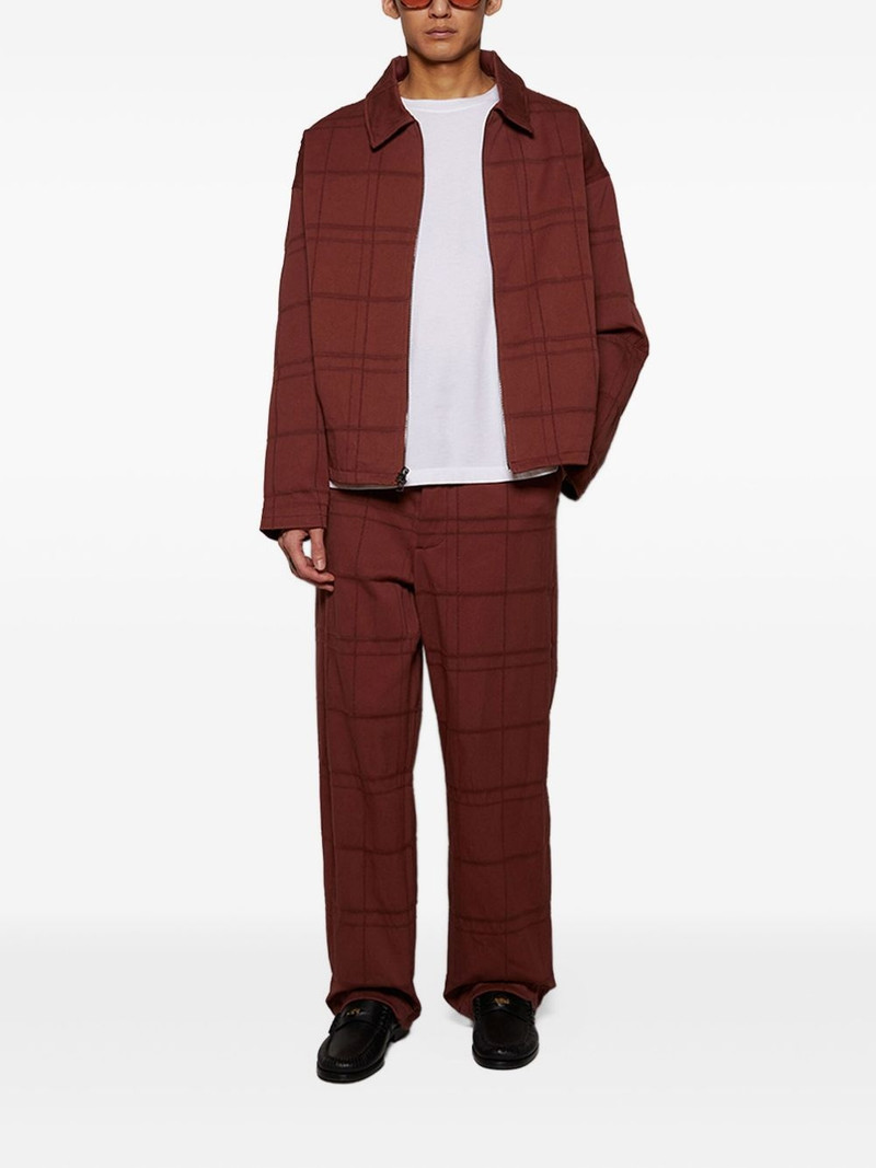 The Elder Statesman checked cotton trousers outlook