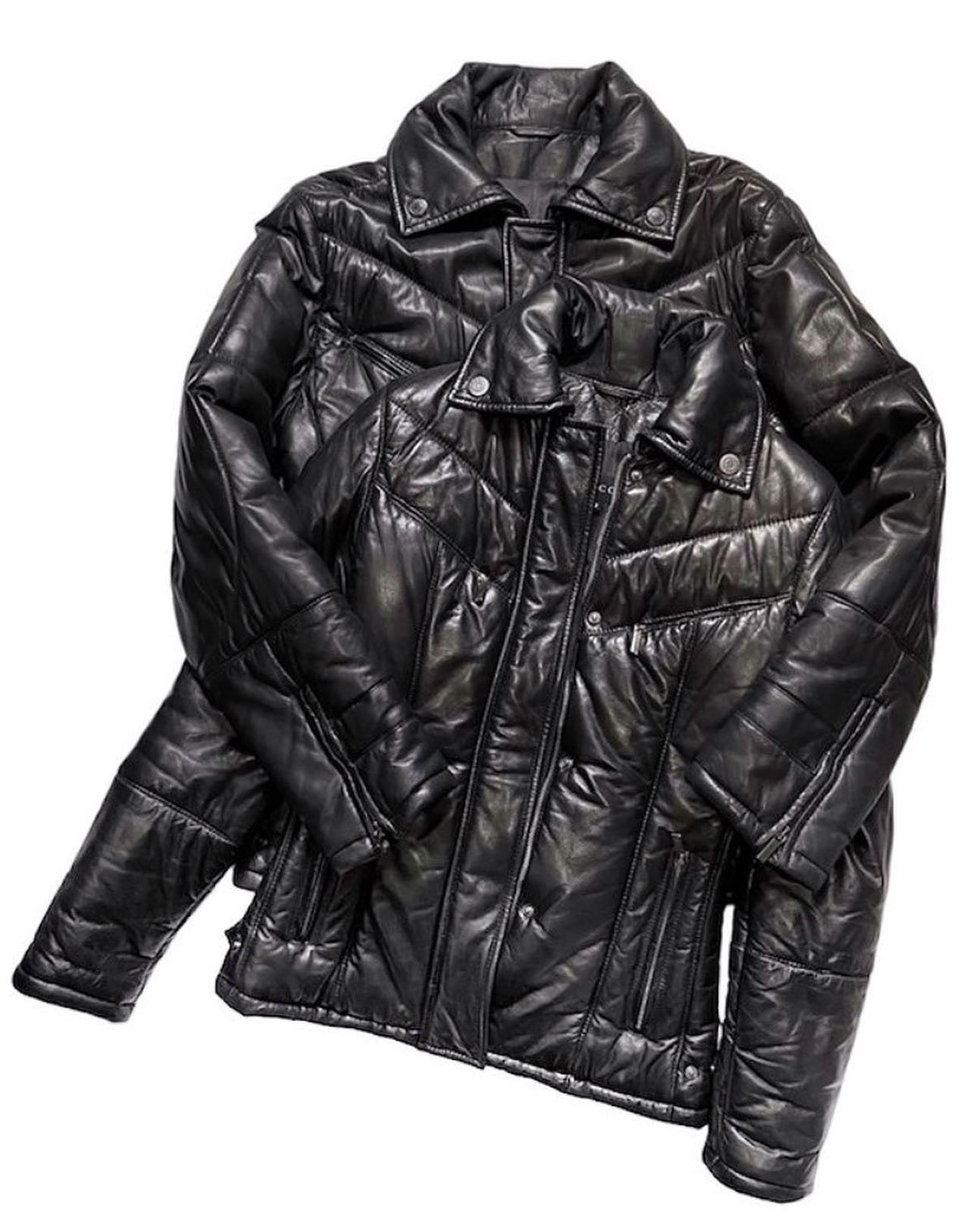 Gucci Fall 1998 Tom Ford Lambskin Leather Quilted Down Puffer Jacket 40 - 5