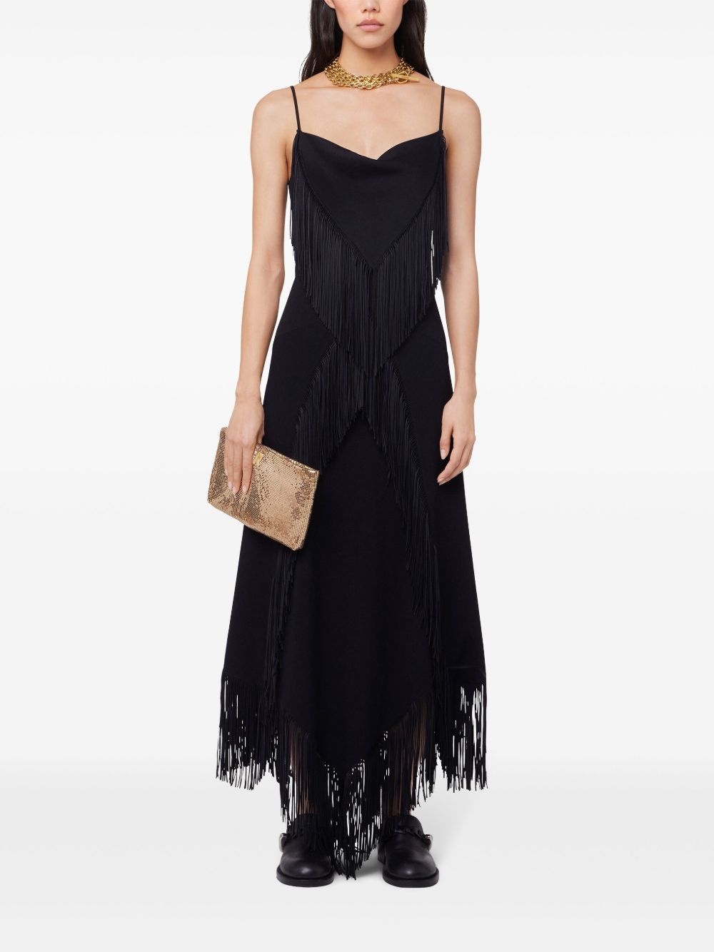 crepe maxi dress - 2
