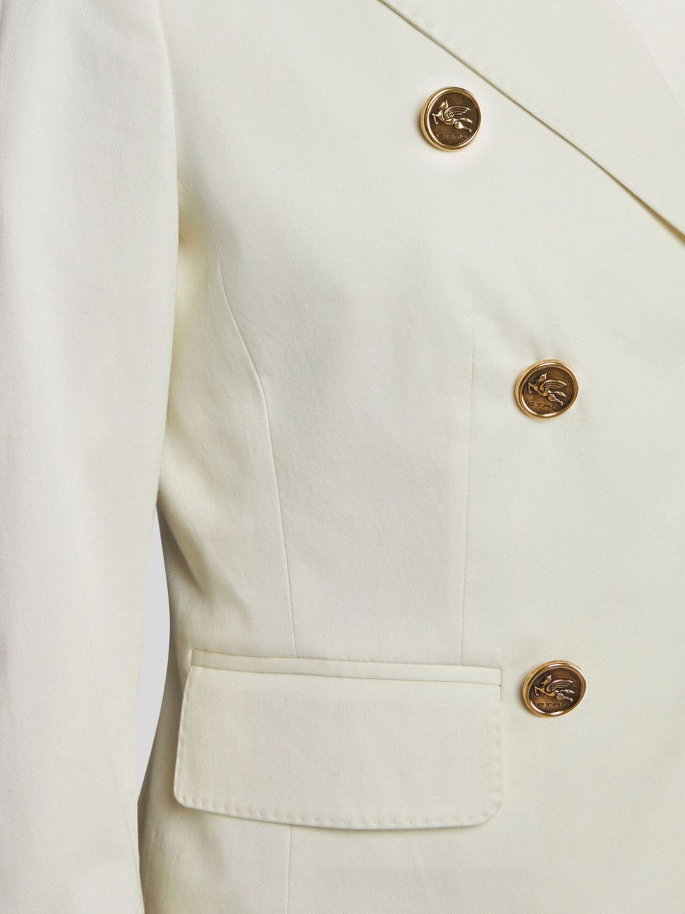 logo-embossed buttons double-breasted jacket - 5