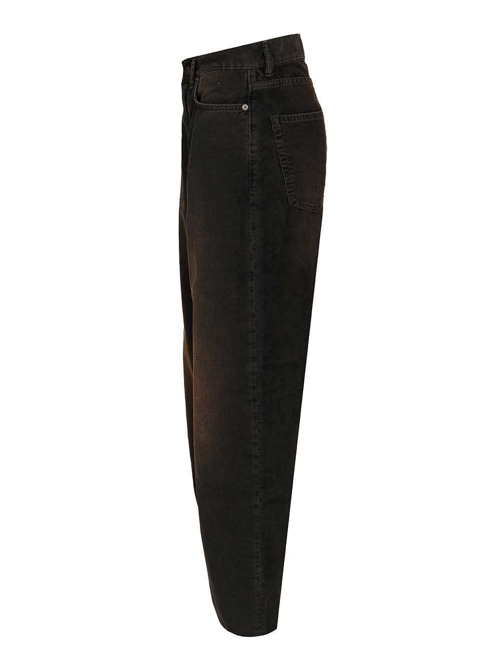 Corduroy Trousers Shirts Black - 3