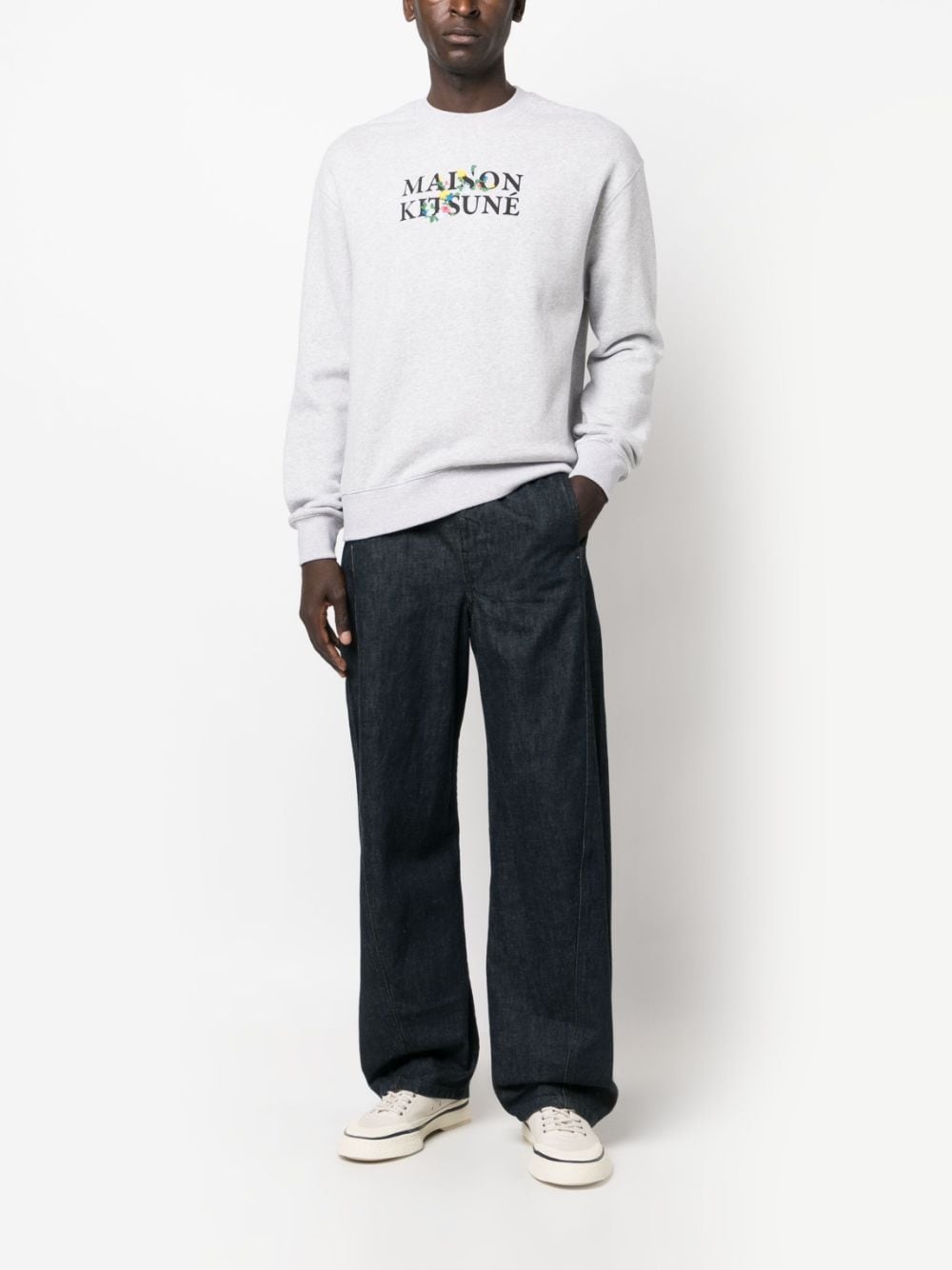 logo-print cotton sweatshirt - 2