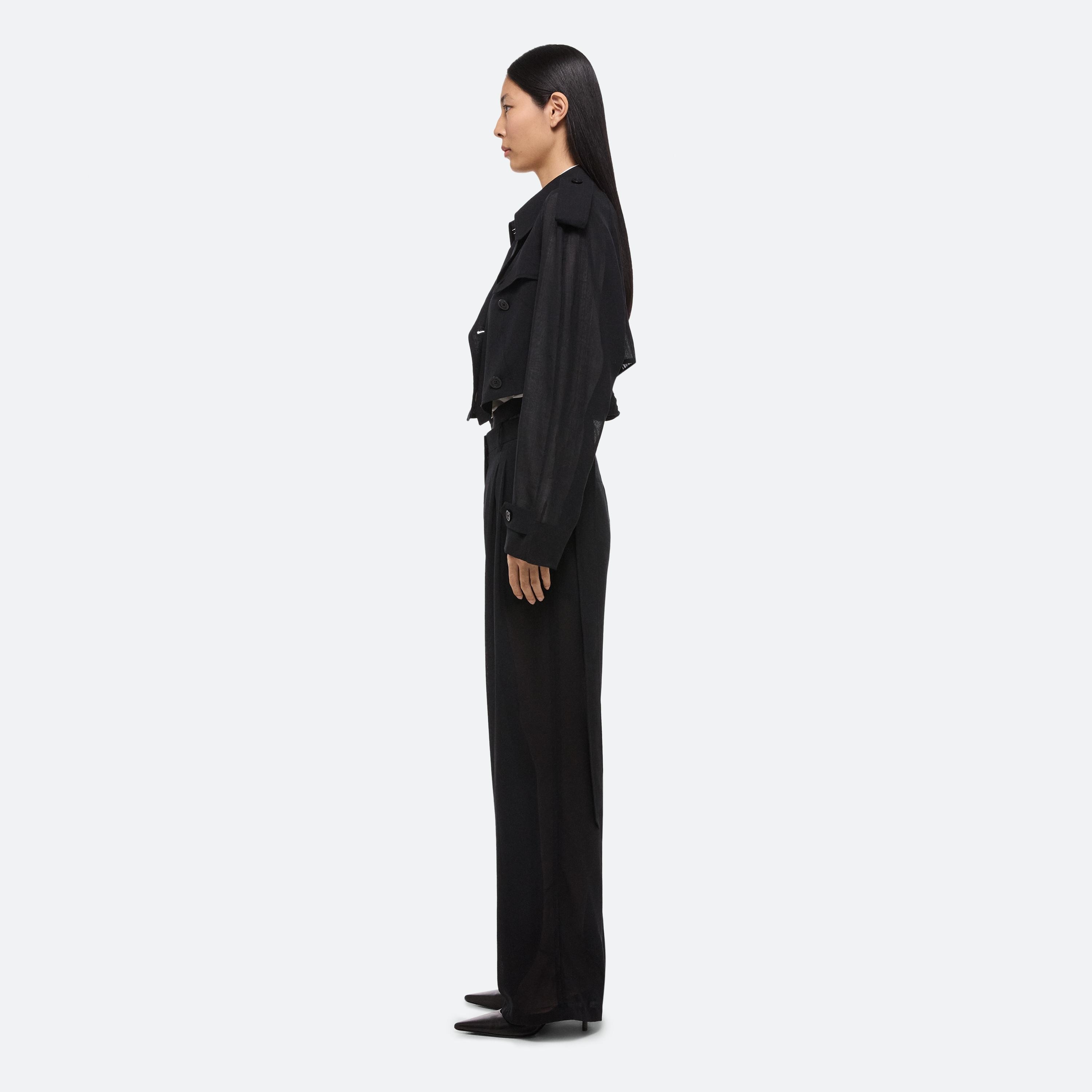 CROPPED TRENCH COAT - 4