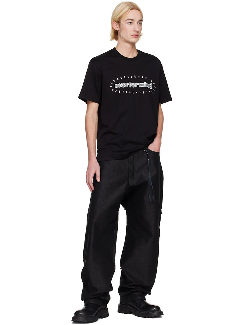 mastermind JAPAN Black Puzzle Wide Straight Fit Jeans outlook