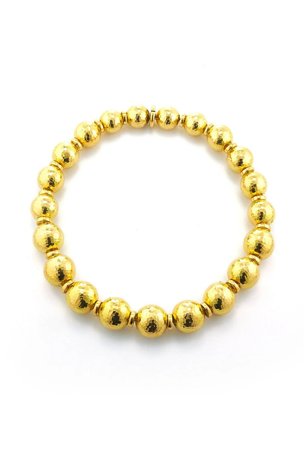 Hammered Disco Ball Bail Necklace - 1