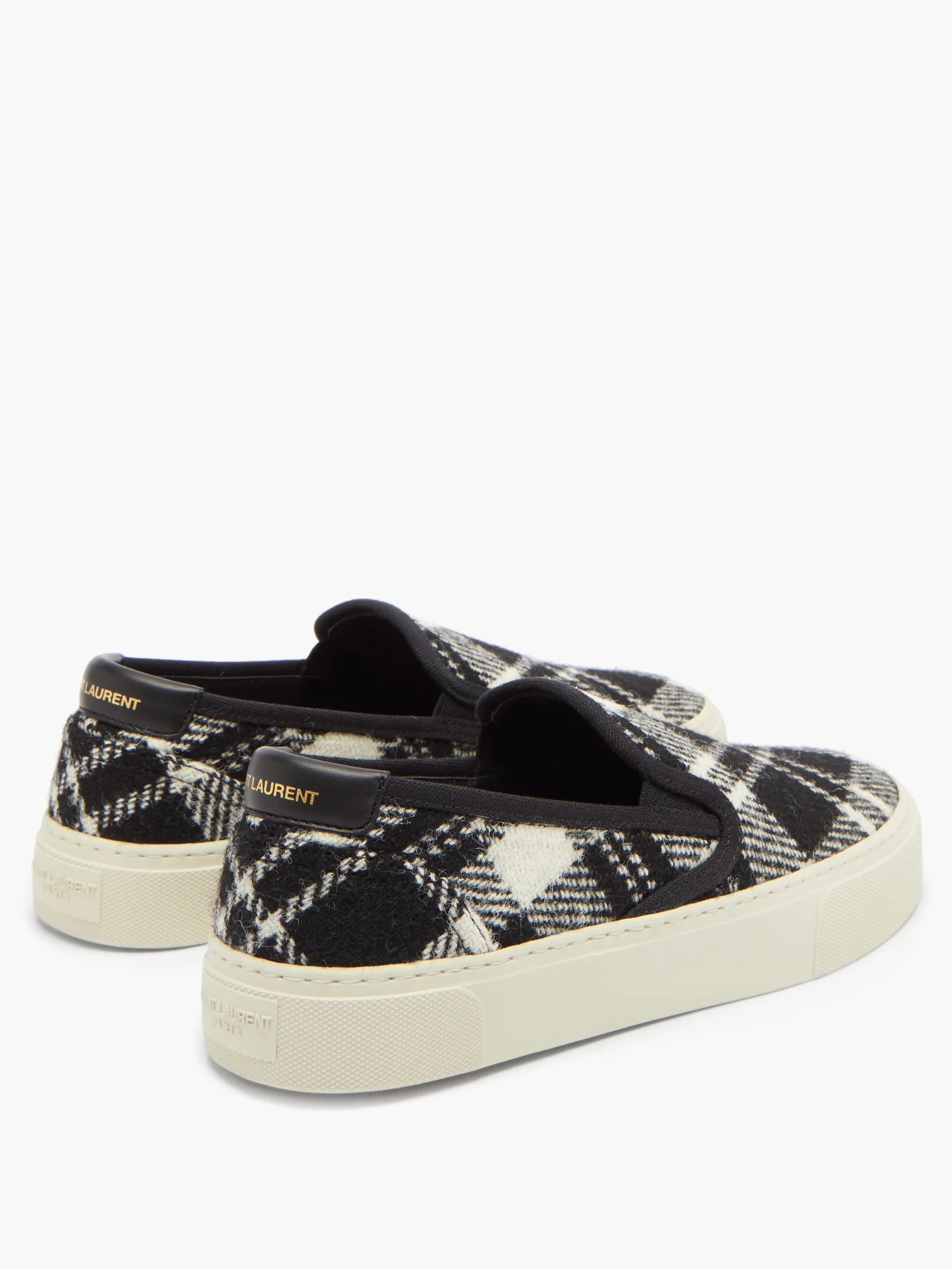 Venice tartan wool-canvas slip-on trainers - 4