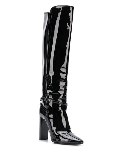 SAINT LAURENT patent leather boots outlook