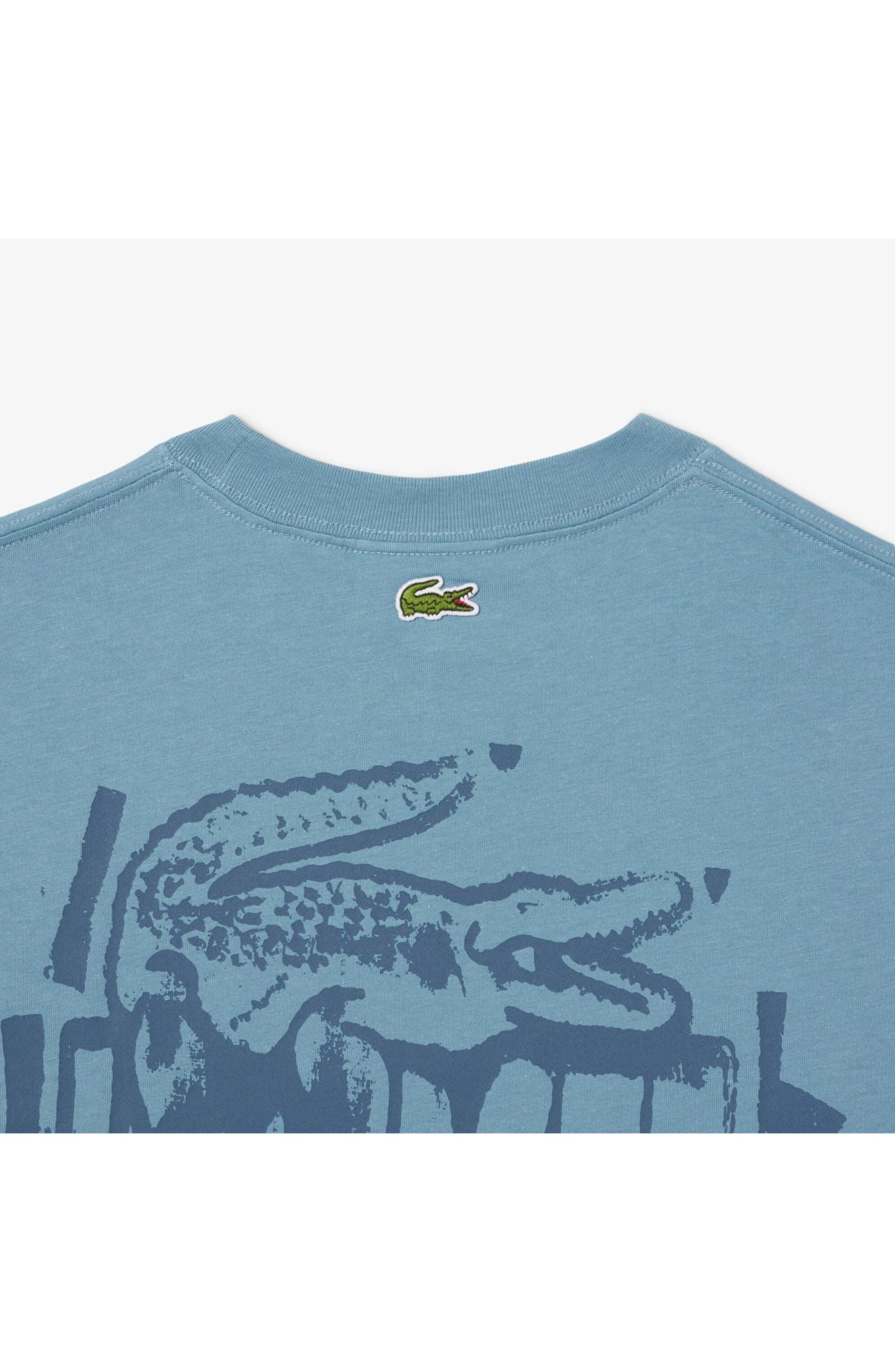 Lacoste Stencil Classic Fit Graphic T-Shirt in Cun Limestone/Falcon at Nordstrom - 8