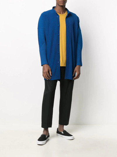 ISSEY MIYAKE oversized pleated shirt jacket outlook