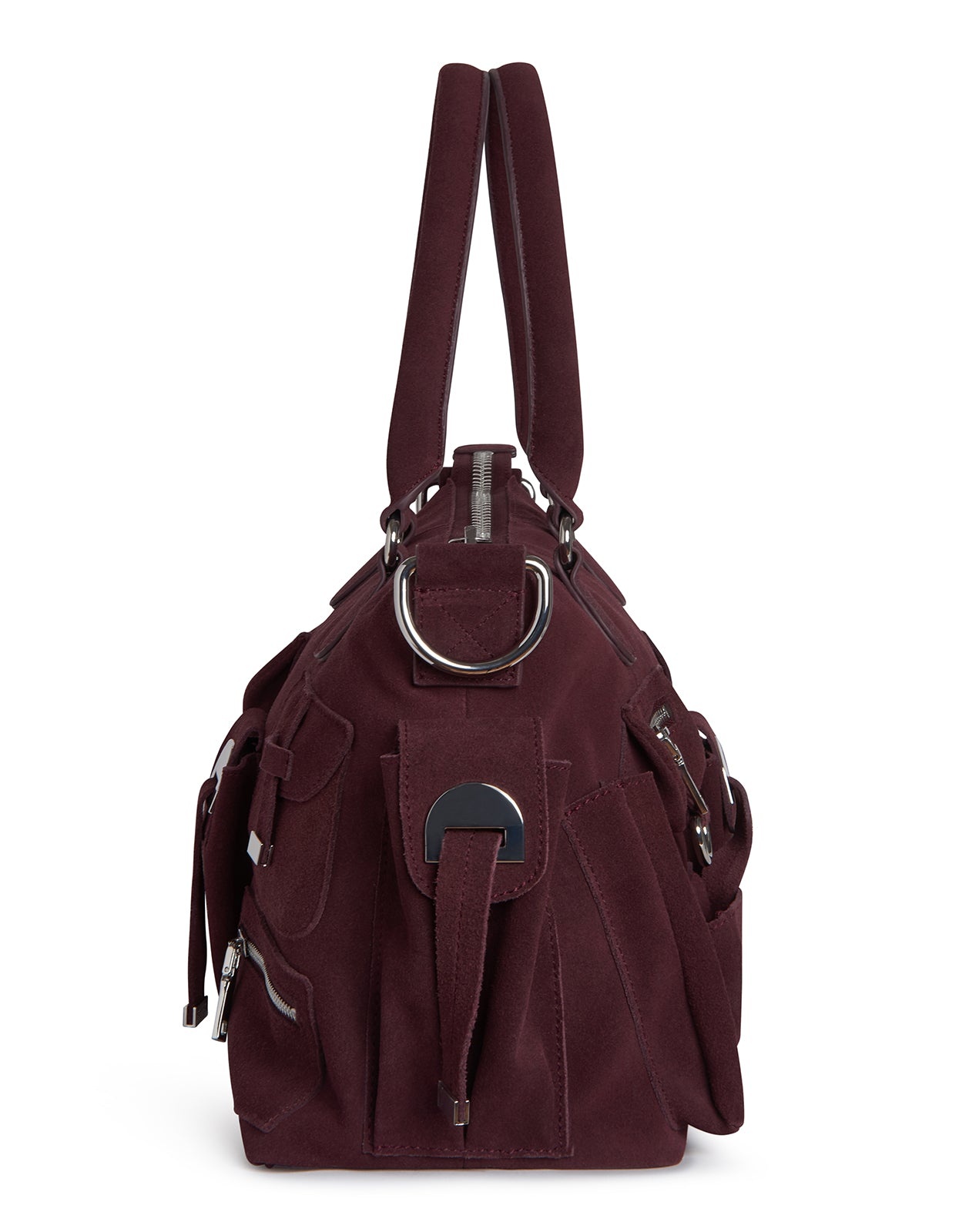 Suede Cargo Pocket Shoulder Bag - 2