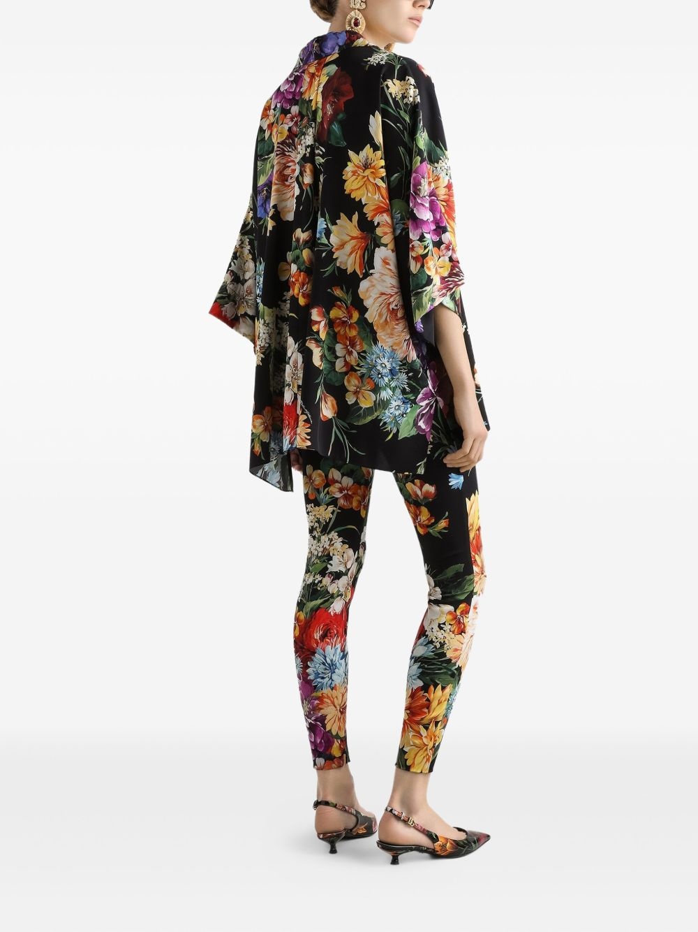 floral-print leggings - 3