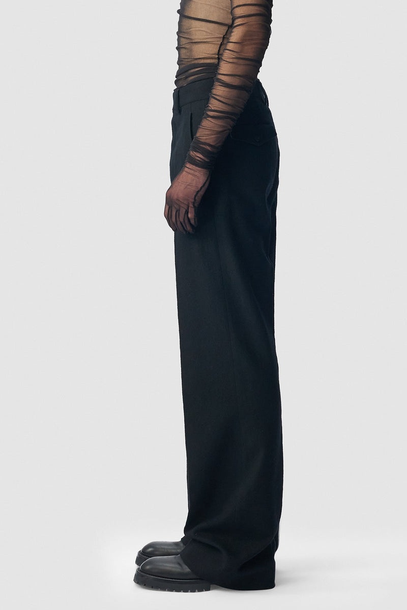 Low-rise flared pants in black - Ann Demeulemeester