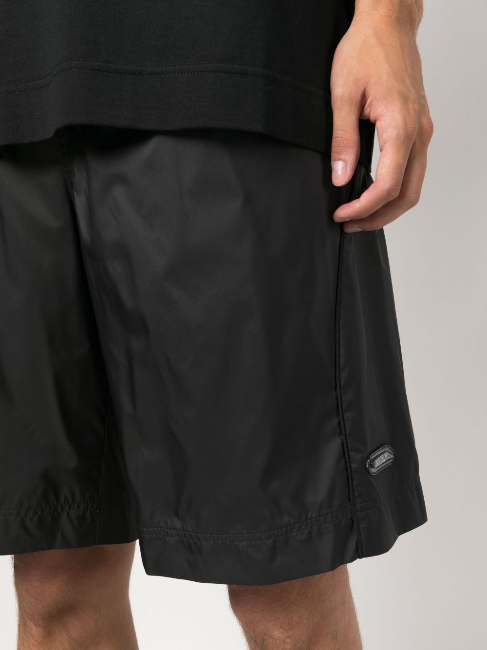 straight-leg track shorts - 5