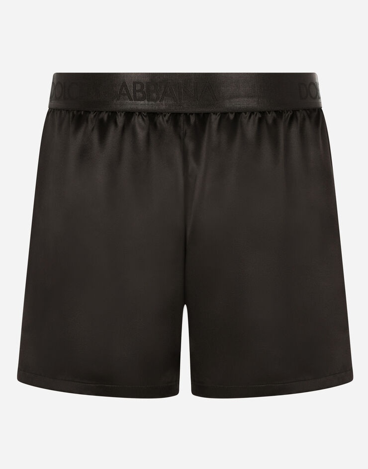 Silk shorts with DG logo and sleep mask - 3