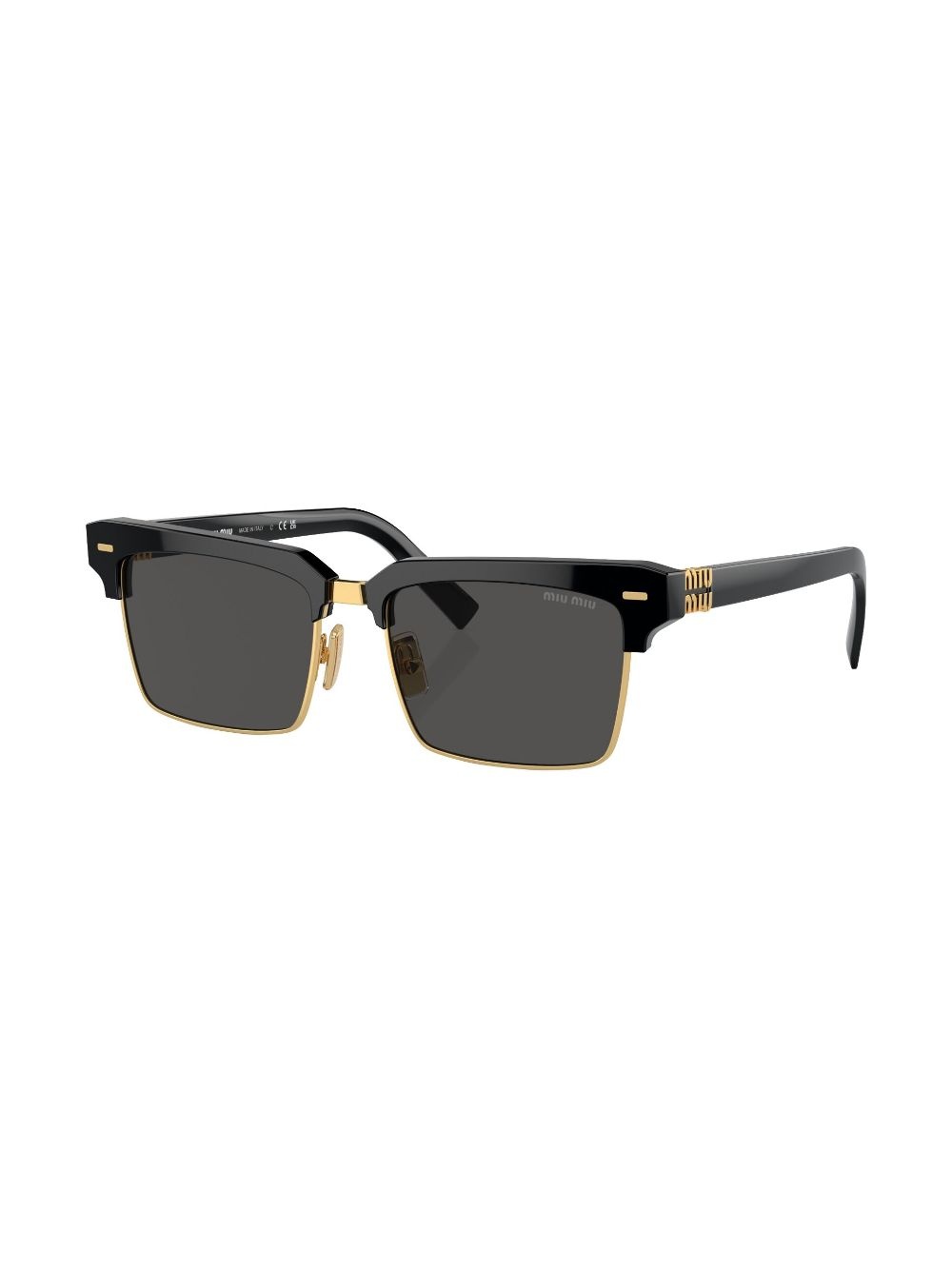 logo-lettering square-frame sunglasses - 2