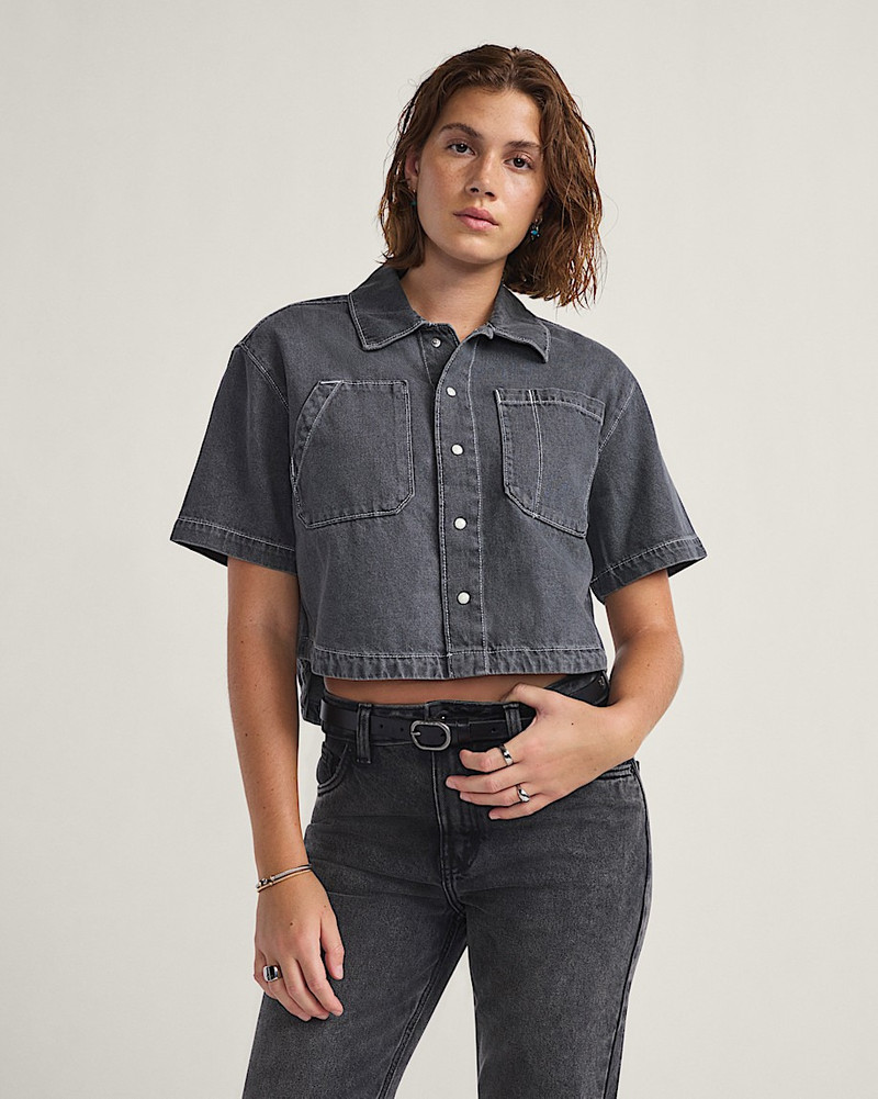 Vans Natalie Denim Button Up Shirt outlook