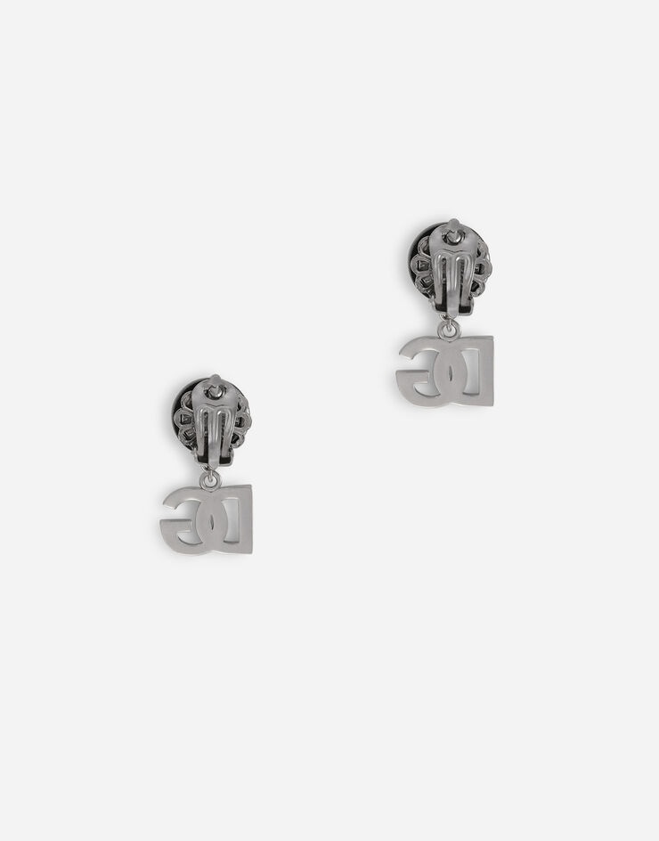 Clip-on earrings with DG logo pendants - 3