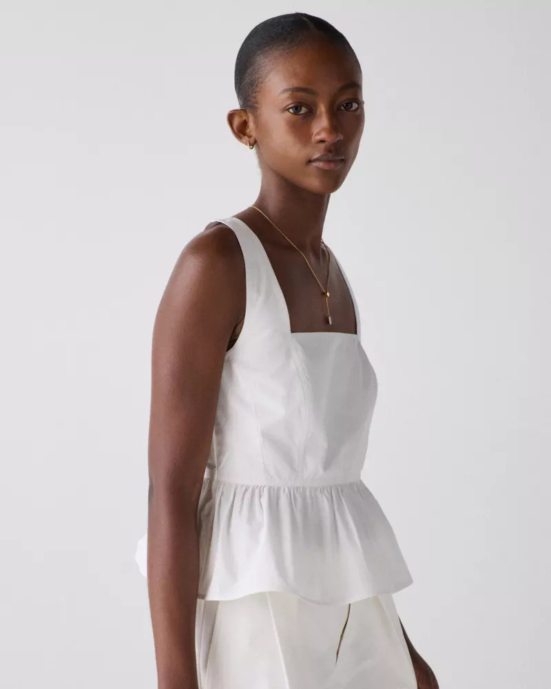 kate spade Cross-back Peplum Top outlook