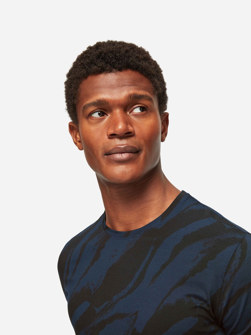 Men's T-Shirt London 8 Micro Modal Navy - 2
