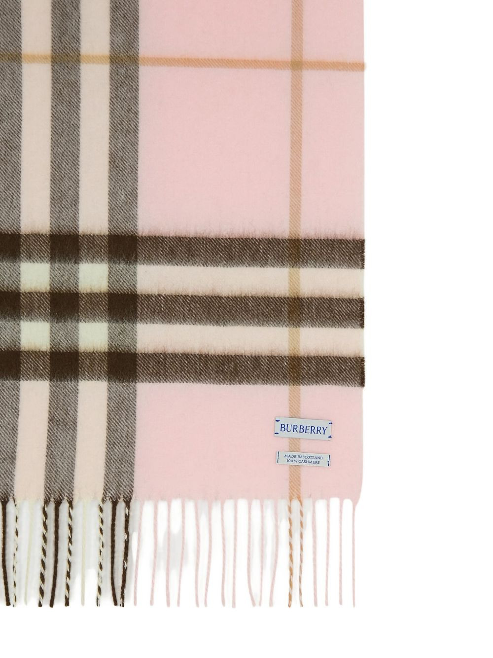 check-pattern fringed scarf - 3