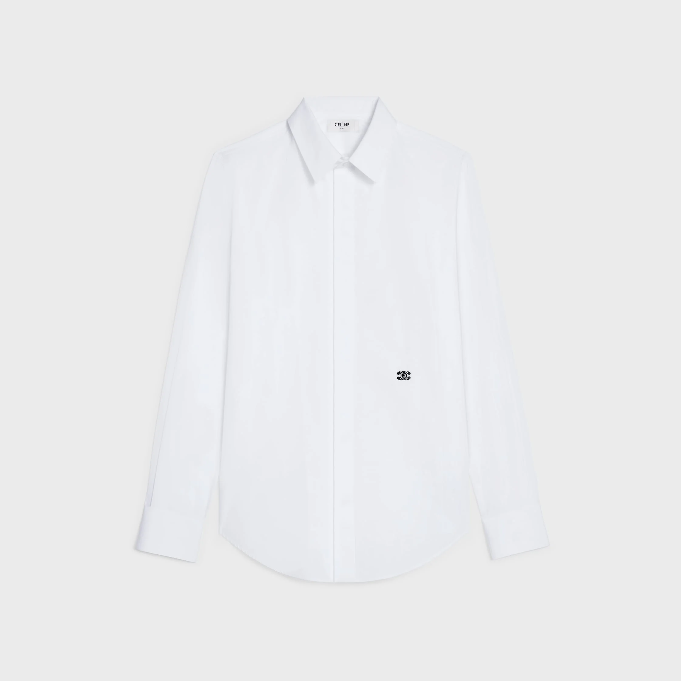 loose shirt in cotton poplin - 1