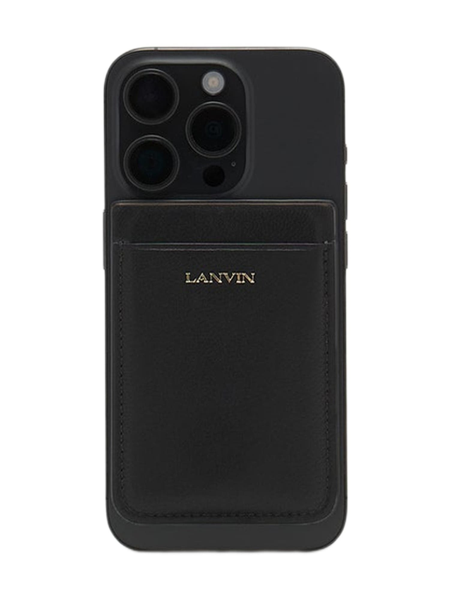 Lanvin Magnetic Leather Cardholder in Black at Nordstrom - 2