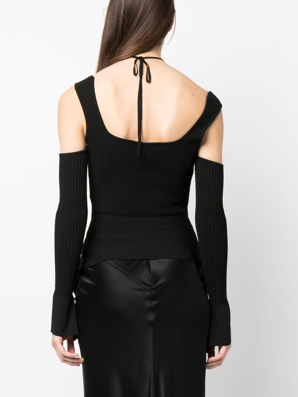cut out-detail knitted top - 4