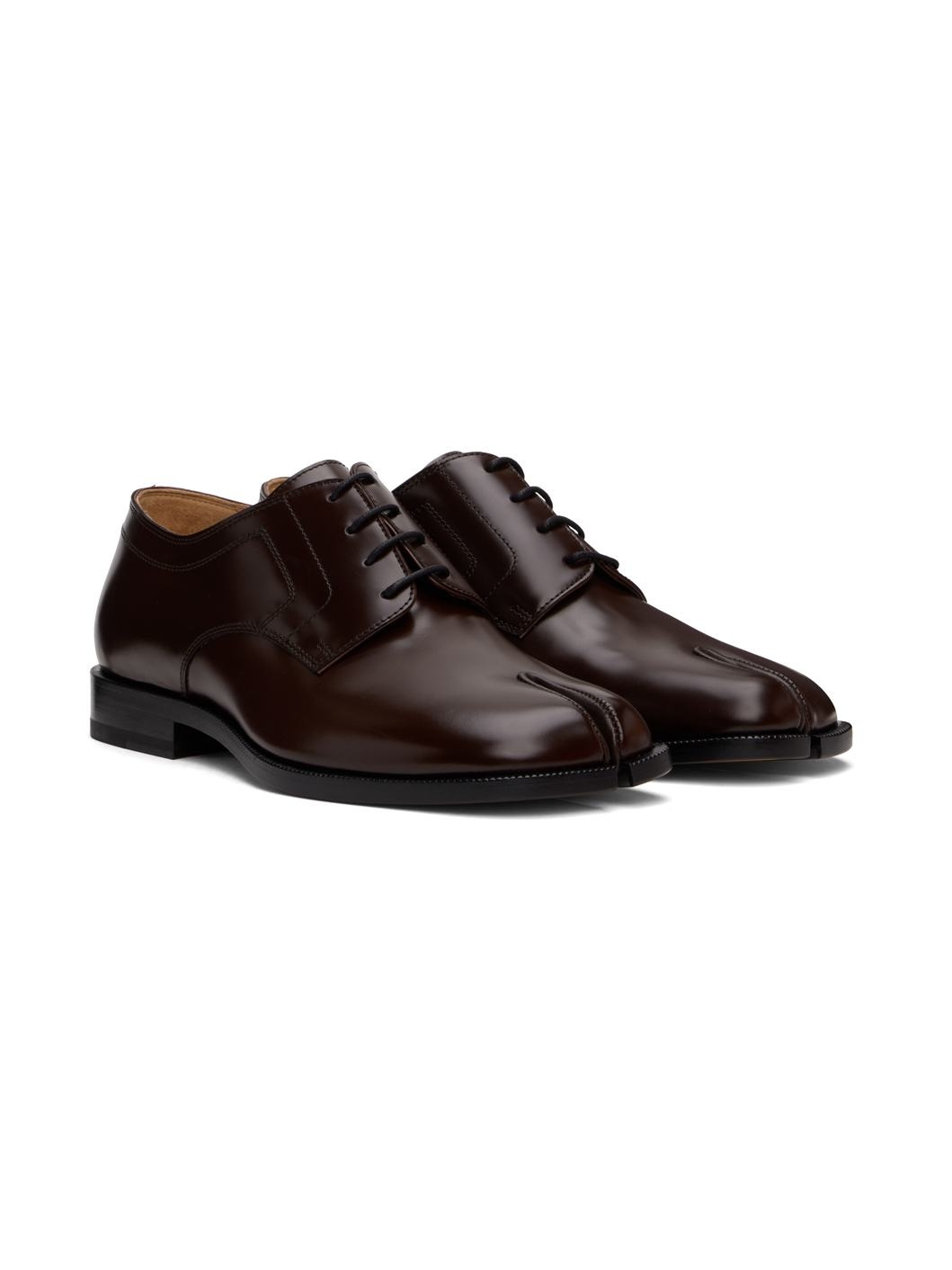 Brown Tabi Lace-Up Oxfords - 4