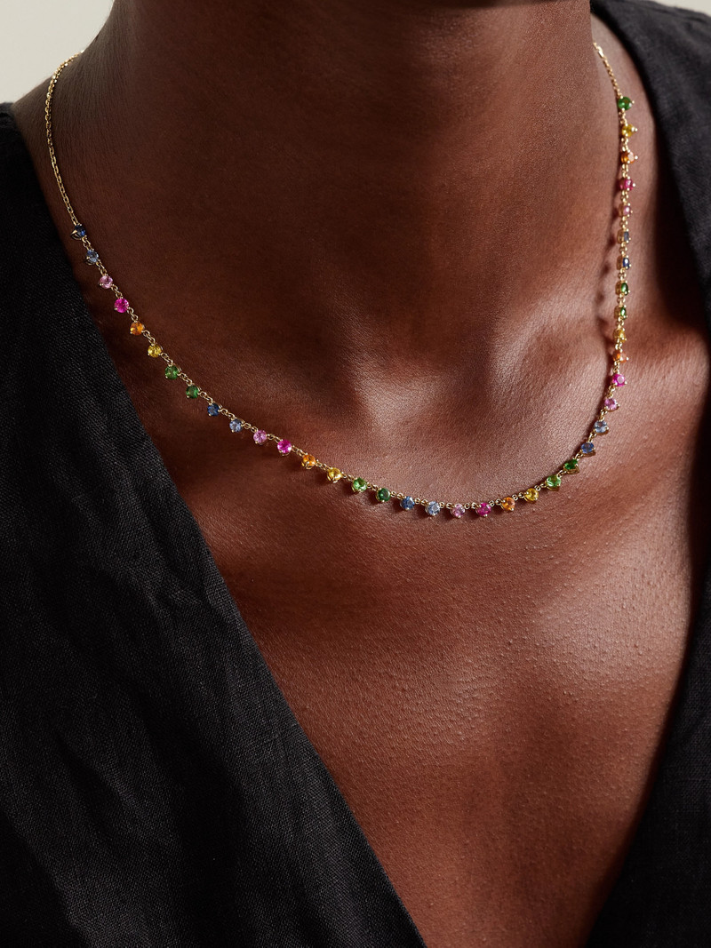 ROXANNE FIRST 100s And 1000s Cupcake 14-karat Gold Sapphire Necklace outlook