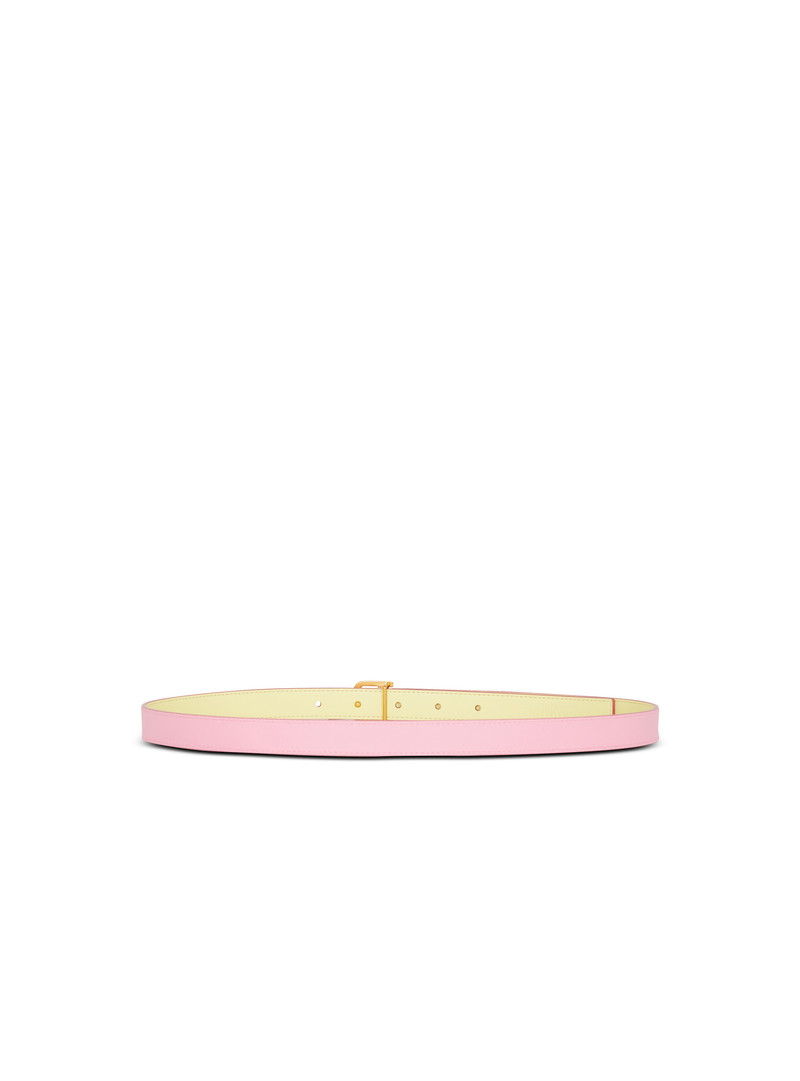Balmain Reversible smooth calfskin leather skinny B-Belt outlook