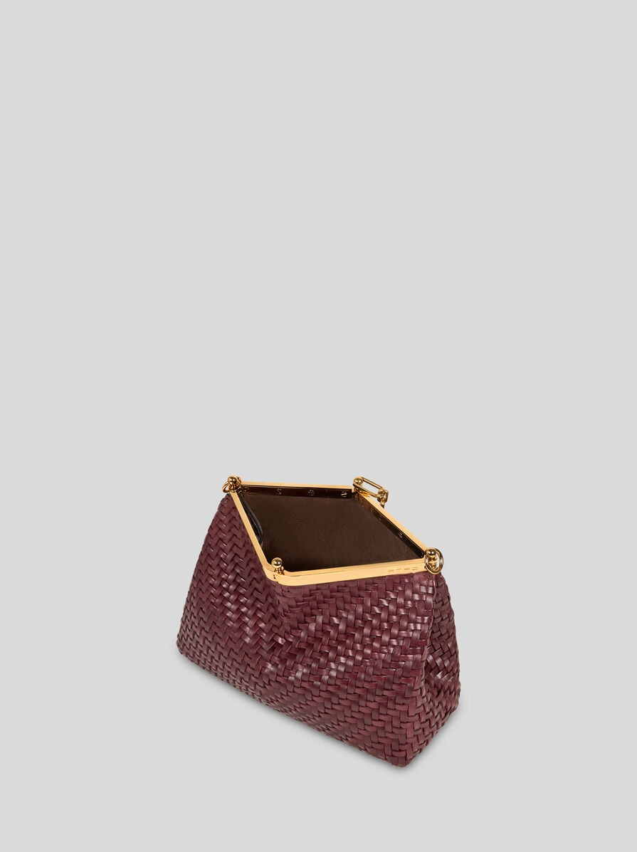 MEDIUM WOVEN LEATHER VELA BAG - 5