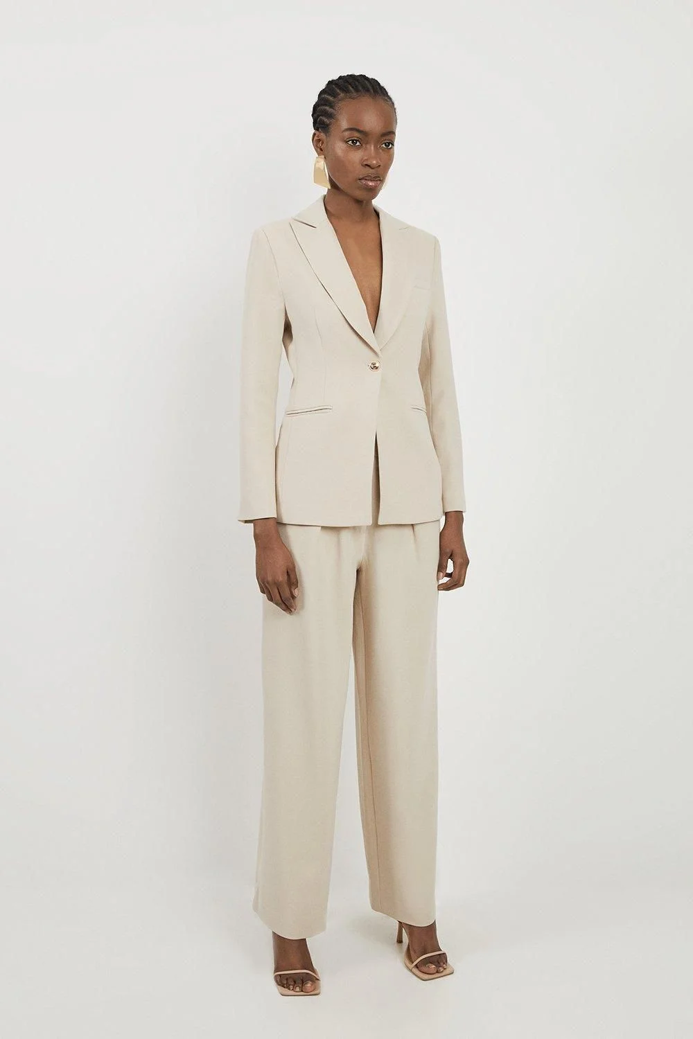 Compact Stretch Essential Single Breasted Tailored Blazer - 1