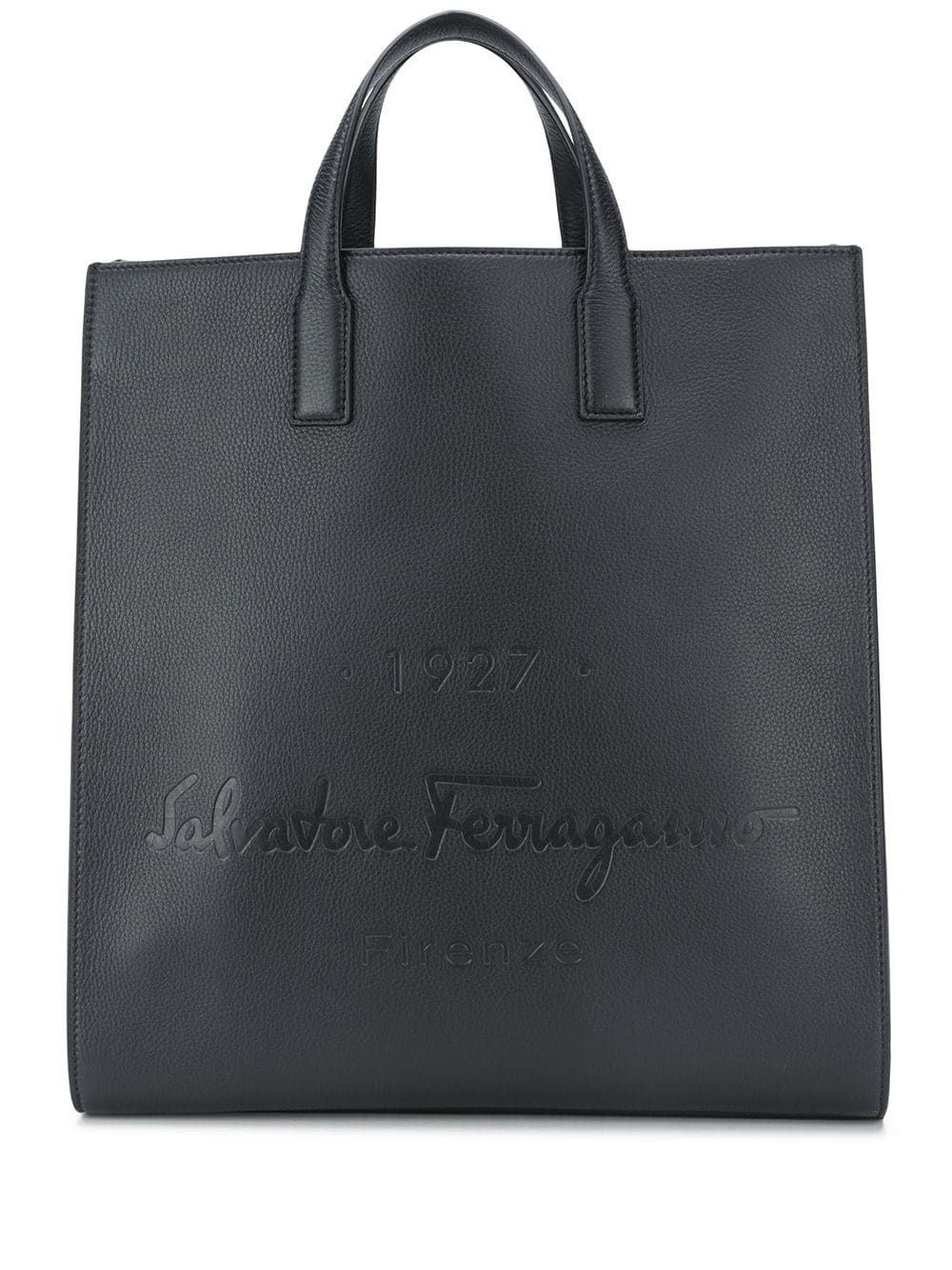 logo-debossed tote bag - 1