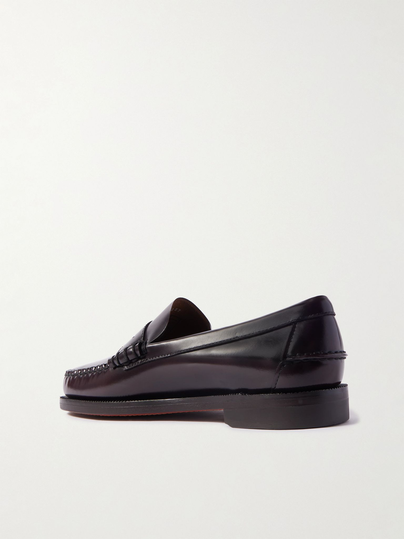 Classic Dan Leather Penny Loafers Burgundy - 4