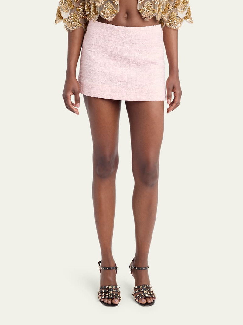 Boucle Tweed Mini Skirt 4