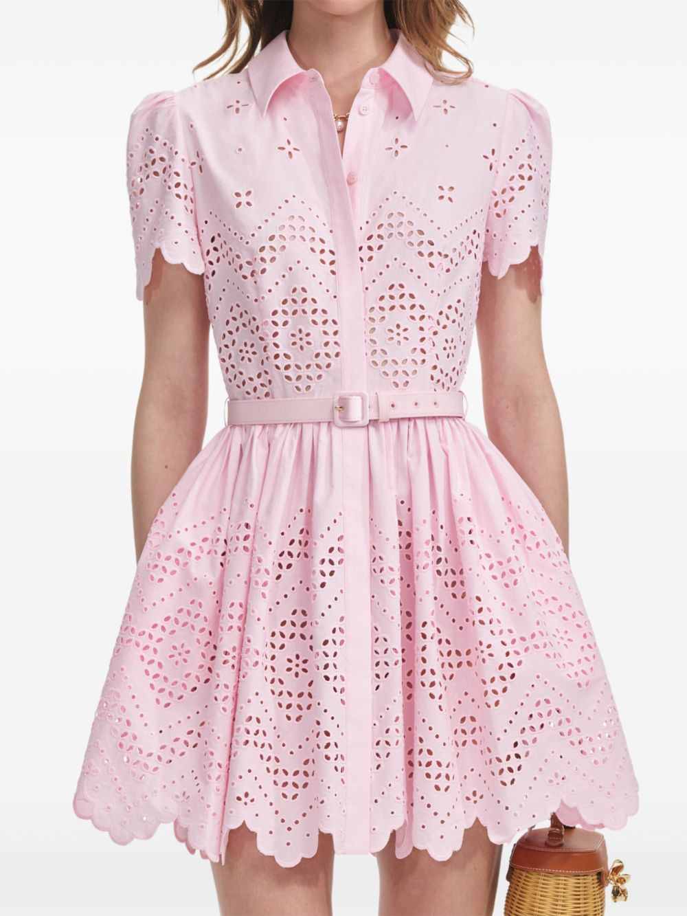Self Portrait Women Embroidery Mini Dress - 4