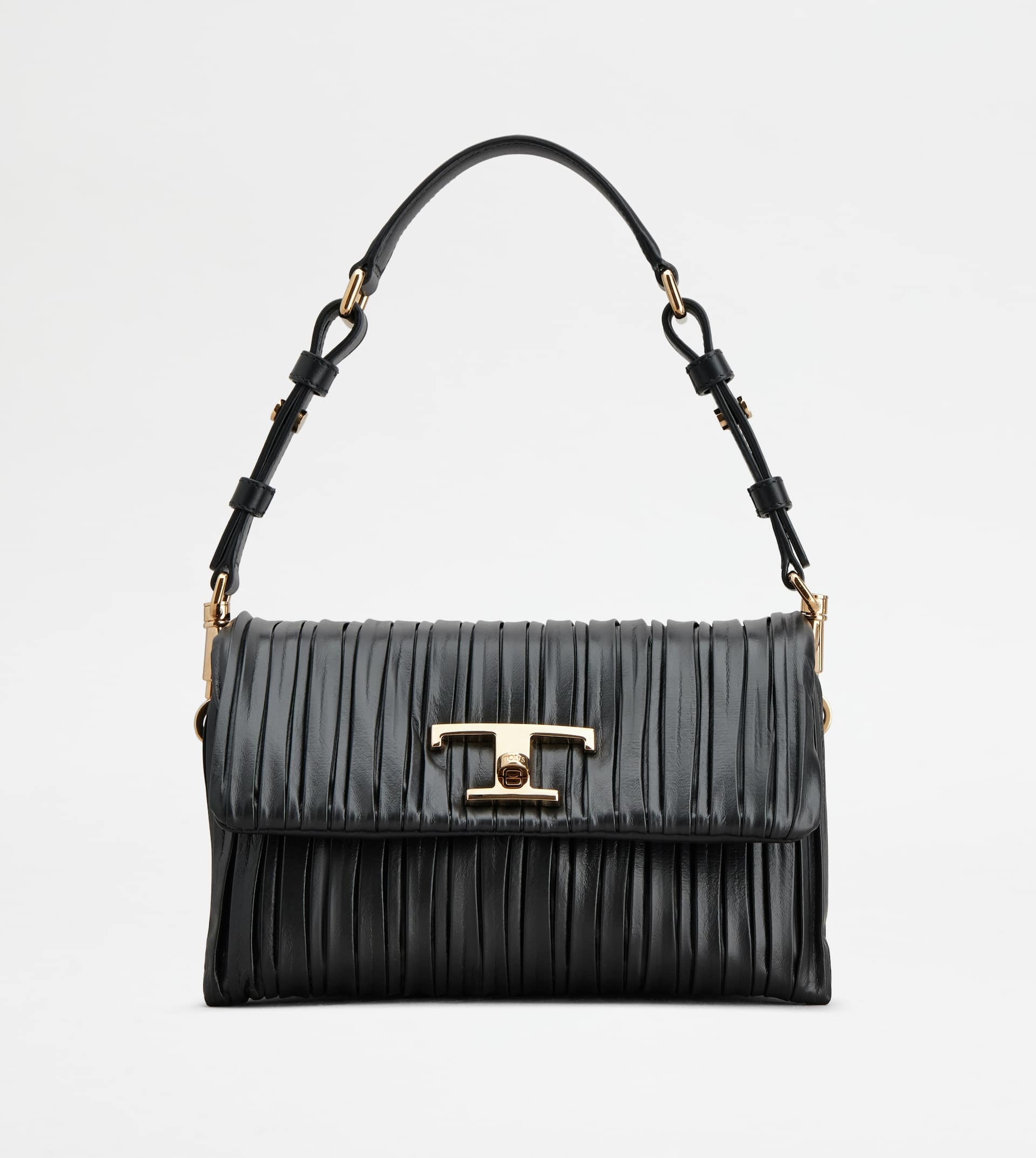 T TIMELESS FLAP BAG IN LEATHER MINI - BLACK - 1