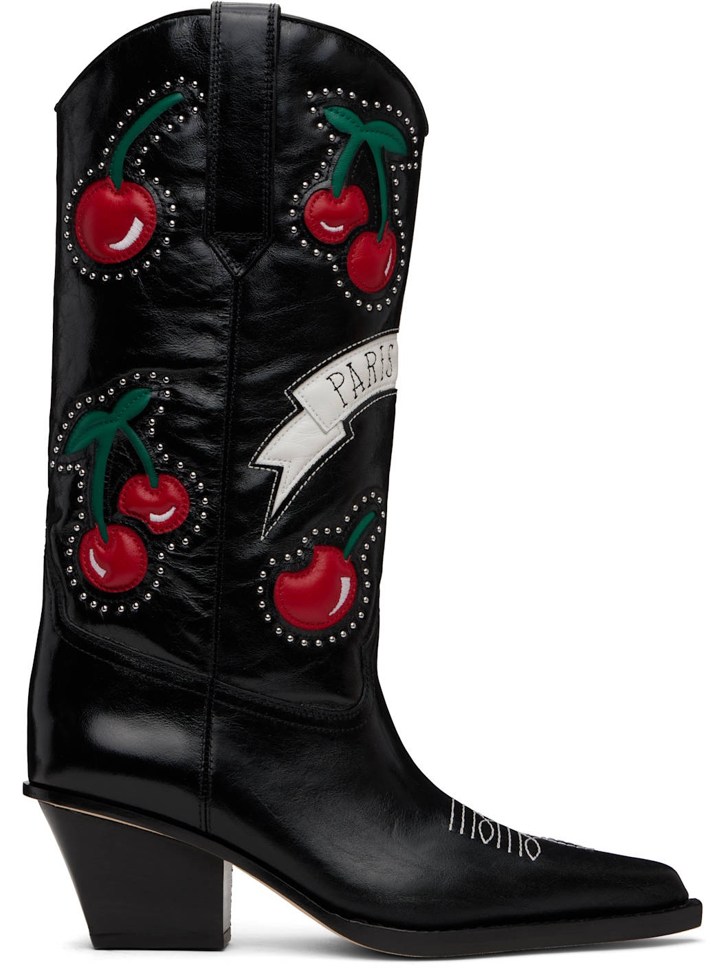 Black Cherry Blossom Boots - 1