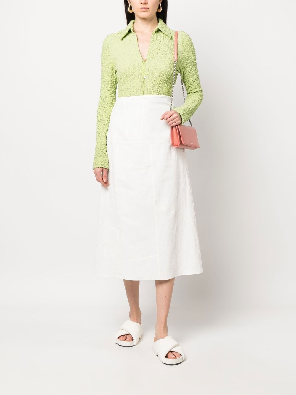 flared panelled midi skirt - 2