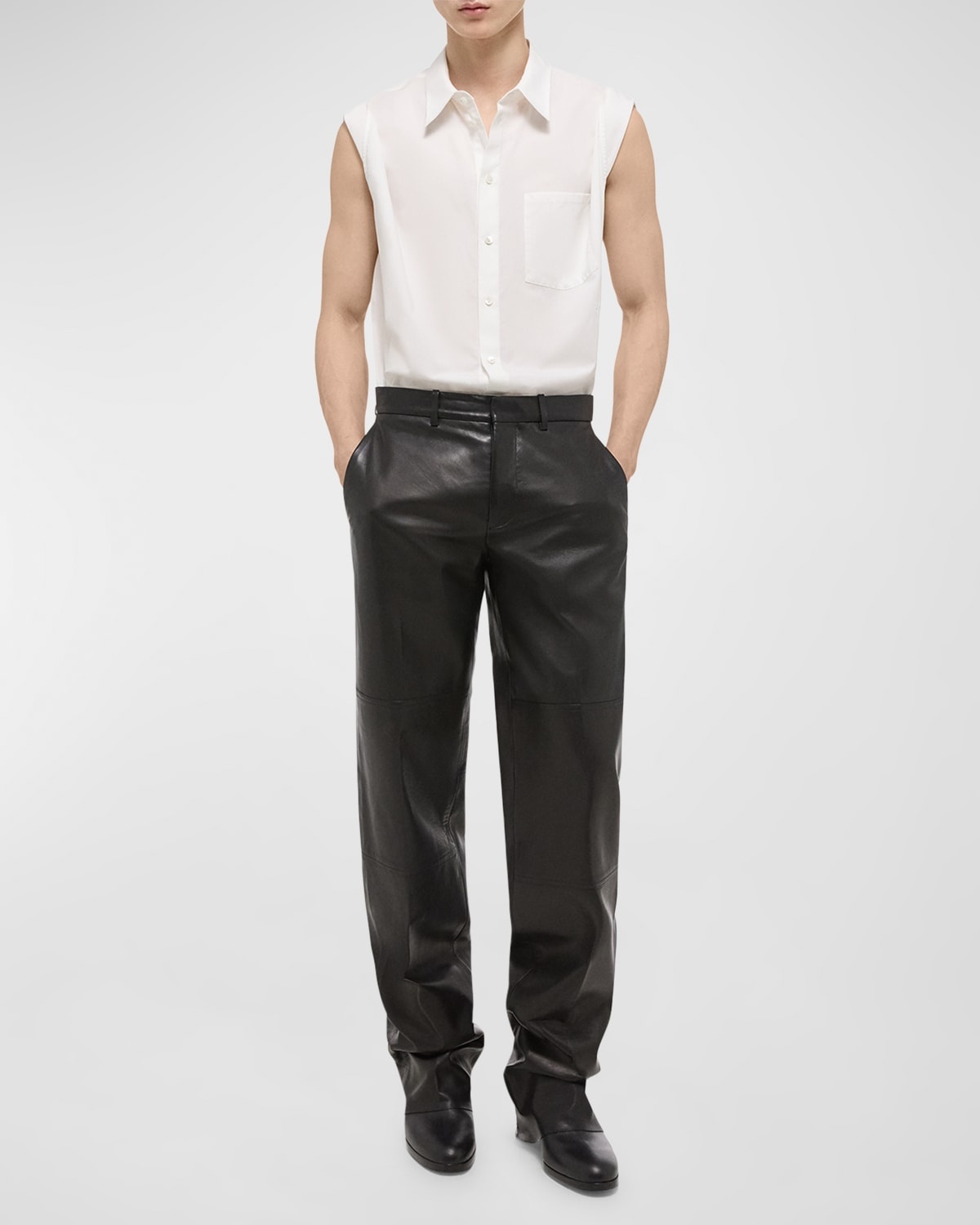 Men's Sleeveless Button-Down Shirt - 3