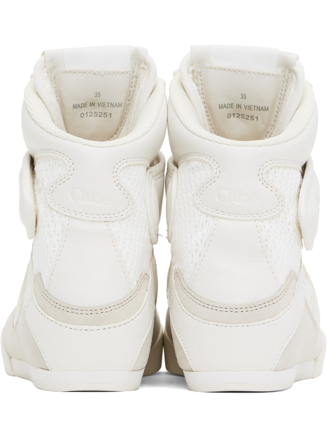 White & Beige 'Chloé Kick' Sneakers - 2